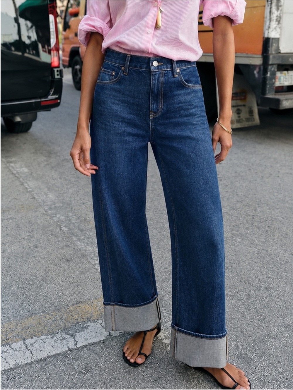 Levi's Women's High-Rise Wide-Leg Jeans in Dark Blue